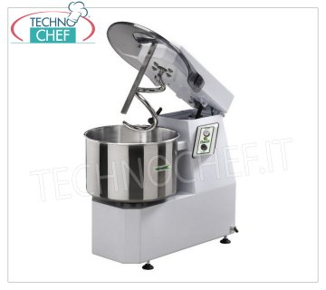 Fimar - 50 Kg Spiral Mixer with Liftable Head and Fixed Bowl, 2 SPEED - V. 400/3, mod. 50FN 50 Kg spiral mixer with liftable head and fixed bowl of lt.62 - V.400/3, Kw.2,2, Weight 209 Kg, dimensions mm.920x530x940h
