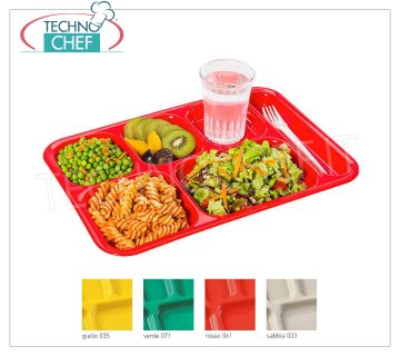 Tray with compartments in polypropylene Tray with compartments in polypropylene, available in different colors, dim.mm.370x255 - UNIT PRICE - Article available in PACKAGES of 24 pieces
