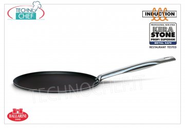 Ballarini - CREPES PAN in NON-STICK aluminum for INDUCTION, 6500 Series CREPES PAN 1 handle, HIGH QUALITY PROFESSIONAL NON-STICK, suitable for INDUCTION PLATE, SCRATCH-RESISTANT, STAIN-RESISTANT external finish, diameter 300 mm.