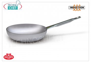 Ballarini - HIGH COUNTERSUNK PAN in Aluminum for INDUCTION, Professional High flared frying pan WITH 1 handle, 6800 SERIES, in ALUMINUM, suitable for HIGH THICKNESS ALUMINUM ALLOY INDUCTION PLATE 5 mm, diameter 280 mm, high 70 mm