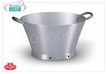 Ballarini - CONICAL COLANDER 2 handles, 3 mm thick, Professional Conical colander with 2 handles, 7000 SERIES, in ALUMINUM, diameter 320 mm, height 160 mm