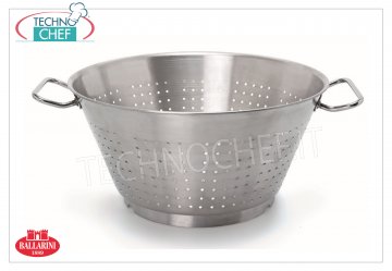 Ballarini Professionale - CONICAL COLANDER with BASE 2 handles in 18/10 STAINLESS STEEL, Series 9200 CONICAL COLANDER with BASE 2 handles, SERIES 9200, in 18/10 STAINLESS STEEL, diameter mm.280, high mm.130