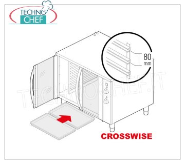 TECHNOCHEF - Prover cabinet for 14 trays of 600x400 mm PROOFING CABINET with 2 glass doors for 14 PASTRY TRAYS of 60x40 cm, with HUMIDIFIER suitable as a base for OVENS of 3, 5 and 8 trays, V. 230/1, Kw 2,6, Weight 83 Kg, dim.mm. 960x840x780h