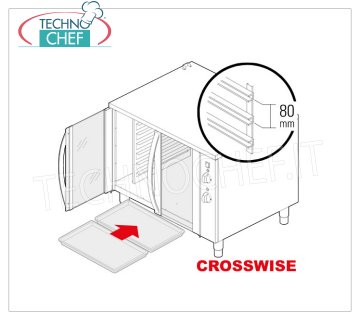 TECHNOCHEF - Prover cabinet for 14 trays of 600x400 mm PROOFING CABINET with 2 glass doors for 14 PASTRY TRAYS of 60x40 cm, with HUMIDIFIER suitable as a base for OVENS of 3, 5 and 8 trays, V. 230/1, Kw 2,6, Weight 83 Kg, dim.mm. 960x840x780h