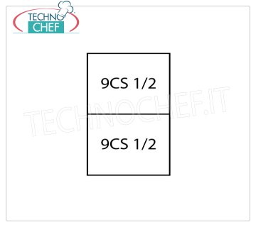 TECHNOCHEF - Set of 2 1/2 Baskets for Pasta Cooker, Mod.9CP2