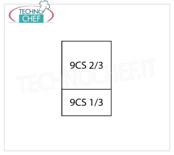 TECHNOCHEF - Set 1 Basket 2/3 + 1 Basket 1/3 for pasta cooker, Mod.9CP5