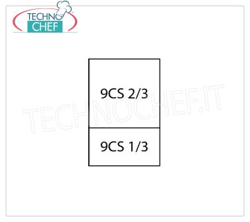 TECHNOCHEF - Set 1 Basket 2/3 + 1 Basket 1/3 for pasta cooker, Mod.9CP5 Set 1 Basket 2/3 + 1 Basket 1/3 for Pasta Cooker Line 900