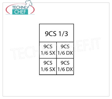 TECHNOCHEF - Set 1 Basket 1/3 + 4 Baskets 1/6 for pasta cooker, Mod. 9CP8 Set 1 Basket 1/3 + 4 Baskets 1/6 for Pasta Cooker Line 900