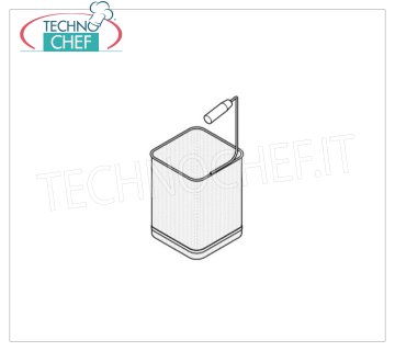 TECHNOCHEF - 1/6 LH basket for pasta cooker, Mod.9CS1 / 6 SX Basket 1/6 SX, dim.mm.140x140x200h, for Pasta Cooker Line 900