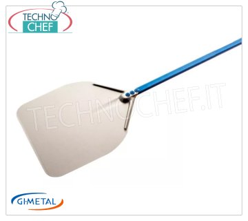 Gi.Metal - Rectangular aluminum pizza shovel, Blue Line, handle length 150 cm Rectangular aluminum pizza shovel, Blue Line, light, flexible and resistant, dim.mm 300x300, handle length 1500 mm.