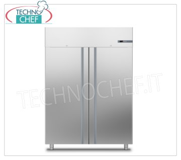 FRIGOR Cabinet 2 Doors, lt.1400, Temp. -2°/+8 C°, in CLASS B - ENERGY SAVING, Professional Refrigerator Cabinet 2 Doors, Temp. -2°/+8 C°, capacity lt.1400, Ecological version with ENERGY SAVING, CLASS B - Inox 304, ventilated, V.230/1, Kw.0,63, dim. mm.1480x815x2085h.