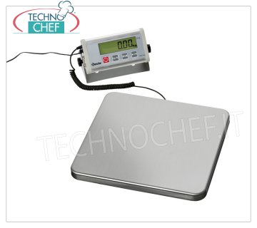 Technochef - DIGITAL ELECTRONIC SCALE 150 Kg, Mod.A300151 Electronic digital table scale with mobile display, max capacity 150 Kg, division 50 gr, dim.mm.320x300x42h
