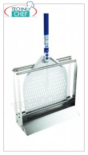 Pizza shovels, blade holders, accessories Paddle rest in stainless steel, size up to 50, dim. mm 530x160x390h
