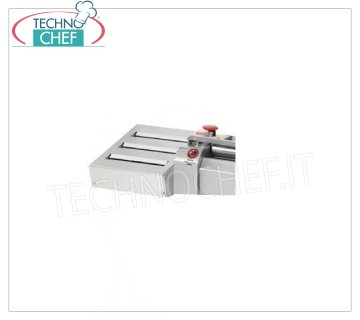 3-cut sheet cutter in stainless steel Stainless steel 3-cut sheet cutter tool applicable to the SF 250/320/400/500 dough roller, width of cuts mm: 2 - 3 - 4 - 6/7 - 9 - 12/13 - 19 - 24.