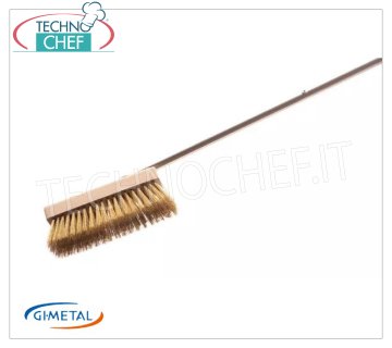 Gi-Metal - Brush with Brass Bristles and Stainless Steel Handle - mod.ACF-SP Brush with brass bristles and stainless steel handle with intermediate grip, handle length 150 cm