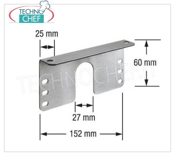 Technochef - Ceiling fixing plates, Cod.ADJANGLE Angular ceiling mounting plates, dim.mm.152x60h