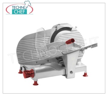 Technochef-GRAVITY SLICER blade Ø 300 mm, Compact, Professional Compact professional gravity slicer, in anodized aluminum alloy with belt transmission, blade Ø 300 mm, 0.187 kw, 20.5 kg, dim. plate 270x260 mm