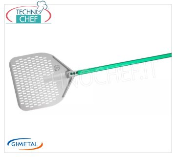 Gi.Metal - Rectangular aluminum pizza shovel, Gluten Free Line, handle length 150 cm Rectangular aluminum pizza shovel, Gluten Free Line, light, smooth and resistant, dim.mm 330x330, handle length 1500 mm.