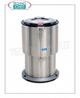 Vegetable washer-extractors Centrifuge for vegetables in stainless steel, capacity 45 liters, production load 8 Kg, speed 450 rpm, V.400 / 3, Kw.0.25, Weight 80 Kg, dim.mm.550x630x890h