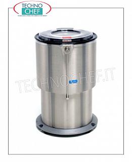 Vegetable washer-extractor washer Centrifuge for vegetables in stainless steel, capacity 45 litres, production load 8 Kg, speed 450 rpm, V.400/3, Kw.0,25, Weight 80 Kg, dim.mm.550x630x890h