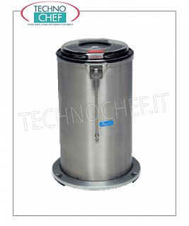 Vegetable washer-extractors Centrifuge for vegetables in stainless steel, capacity 25 liters, production load 4 Kg, speed 450 rpm, V.400 / 3, Kw.0.15, Weight 40 Kg, dim.mm.460x500x690h