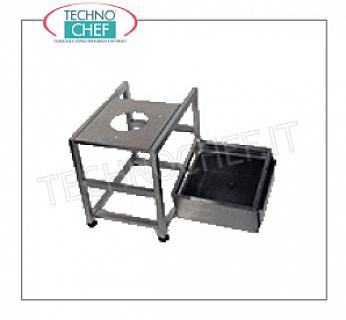 Support with filter pan for EXPORT 15 Tubular stainless steel support with filter bowl for Export 15, dim.mm.480x700x600h
