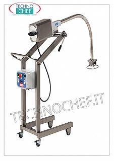 Technochef - Mixers - Immersion crushers Wheeled, Turbo mixer, mod. MT200 Wheeled immersion mixer, Turbomixer, speed rpm 1400, V 400/3, Kw 1,10, Weight 65, dim.mm.600x910x1700h