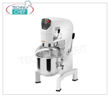 Professional Planetary Mixer, 20 lt, APS Line - Mod.APS20 20 lt planetary mixer, APS Line, with stainless steel bowl, whisk, spatula and hook, 3 speeds, V.230/1 or 400/3, Kw.0,9, Weight 76 Kg, dim.mm.605x465x950h ;