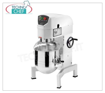 40 l Professional Planetary Mixer, APS Line, mod.APS40 40 lt professional planetary mixer, APS Line, with bowl, whisk, spatula and hook in stainless steel, 3 speeds, V.400/3, Kw.1,3, Weight 131 Kg, dim.mm.695x590x1095h