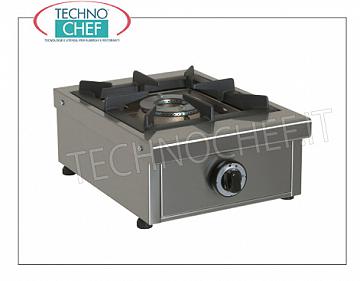 professional table gas stove, 1 fire from 6.5 kW GAS TABLE for PROFESSIONAL TABLE with 1 FIRE, removable Kw.6,5 burner, weight 13 Kg, dim.mm.340x490x210h