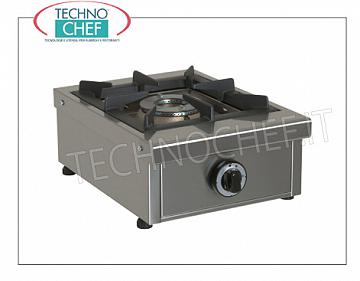 Professional table gas stove, 1 burner of 6.5 kW PROFESSIONAL TABLE GAS STOVE with 1 BURNER, removable burner of 6.5 kW, weight 13 Kg, dim.mm.340x490x210h