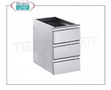 Kit of 3 drawers for refrigerated tables Mod.TN