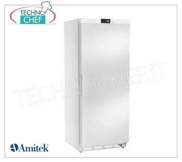 Amitek - 1 Door Refrigerated Cabinet, lt.580, Static, Temp.0°/+8°C, Class C, mod. AKD600R 1 Door Refrigerator Cabinet, Professional, external structure in white sheet metal, internal structure in ABS, lt.560, Temp.0°/+8°C, ECOLOGICAL in Class C, Gas R600a, Static with internal fan, V.230/1, Kw.0,130, Weight 90 Kg, dim.mm.777x710x1895h