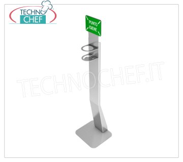 Technochef - Hand Sanitizer Gel Dispenser Holder Stand Floor stand Dispenser holder for hand sanitizing gel, made of painted steel, weight 10 kg, dimensions mm.320x320x1300h.