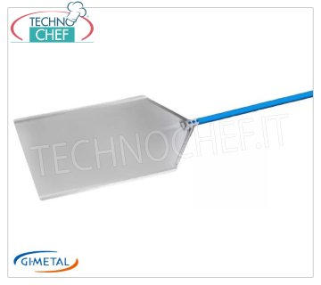 Gi-Metal - Aluminum pizza shovel by the metre, Blue Line, handle length 120 cm Aluminum pizza shovel by the metre, Blue Line, light, flexible and resistant, dim.mm 300x600, handle length 1200 mm.