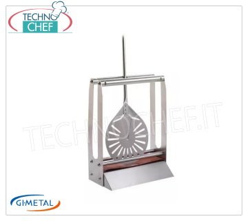 Gi-Metal - Floor peel holder in stainless steel, size up to Ø 26 - mod.APT26 Small peel holder in stainless steel, size up to diameter 26 cm, dim.cm 30x16x39h