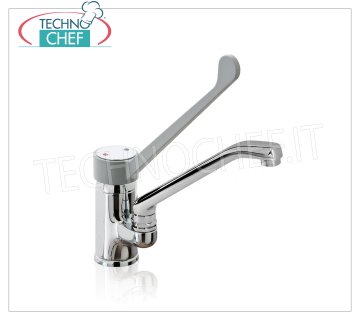 Single-hole mixer tap with clinical lever Single-lever countertop single-hole mixer tap, with clinical lever and swiveling spout 180 mm long, 160 mm high