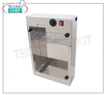 UV-C ray sterilizers for knives and tools STERILIZER KNIVES UV-C RAYS for wall in STAINLESS STEEL, capacity 20 KNIVES, RACK FOR REMOVABLE knives support, V. 220-240 / 1, dim. mm 510x130x600h
