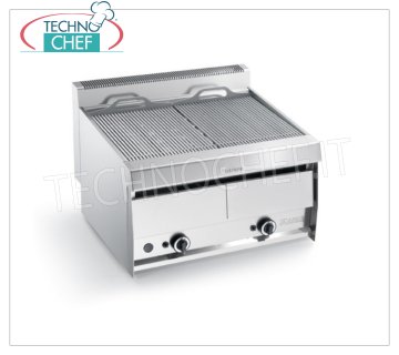 GRILL VAPOR GAS TOP version, Double Module - ARRIS - 700 SERIES - Request a Quote GRILL VAPOR GAS TOP version, DOUBLE MODULE with independent controls with 770x470 mm COOKING AREA, complete with rod grill, thermal power 21.00 kw, Weight 83 Kg, dim.mm.800x700x440h