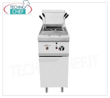 Technochef - CUOCIPASTA a GAS su MOBILE, 1 VASCA da lt.24 GAS PASTA COOKER on MOBILE, Line 700, 1 stainless steel well of 24 litres, stainless steel baskets included, thermal power Kw.10,00, dim.mm.400x700x1085h,