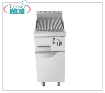 Technochef - LAVA STONE GRILL on MOBILE, Kw.9,00 LAVA STONE GRILL on MOBILE, Line 900, thermal power 9.00 Kw, dim.mm.400x900x1140h