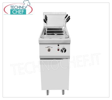 Technochef - CUOCIPASTA a GAS su MOBILE, 1 VASCA da lt.35 GAS PASTA COOKER on MOBILE, Line 900, 1 stainless steel well of 35 litres, stainless steel baskets included, thermal power Kw.13,5, dim.mm.400x900x1140h,