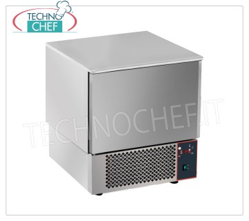 Professional blast chiller, 5 GN 1/1 trays, Mod. ATT05 BLAST CHILLER-FREEZER with UNIVERSAL GUIDES for 5 TRAYS GN 1/1 or mm. 600x400, TECNODOM brand, with PIN PROBE, yield POSITIVE CYCLE +90°+3° Kg.23, NEGATIVE CYCLE +90°-18° Kg.12, V. 230/1, Kw.1,424, Weight Kg.92, dim.mm.750x740x850h