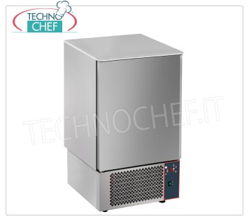 Professional blast chiller, 10 GN 1/1 trays, Mod.ATT10 Blast chiller-freezer with UNIVERSAL GUIDES for 10 GN 1/1 or mm. 600x400, MarcaTECNODOM, with PIN PROBE, yield POSITIVE CYCLE +90°+3°C / Kg.25, NEGATIVE CYCLE +90°-18° / Kg.15, V. 230/1, Kw.1,49, weight Kg.112, dim.mm.750x740x1300h