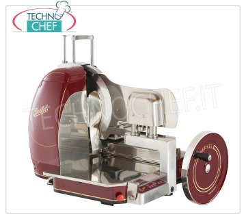 BERKEL - Flywheel Automatic Slicer Mod.B116A, blade Ø 370 mm, Mod.B116A Professional automatic flywheel slicer, red color, with blade diameter mm 370, V.230 / 1, Kw.0,75, Weight 100 Kg, dim.mm.960x780x720h
