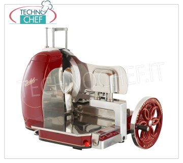 BERKEL - Semi-automatic flywheel slicer Mod.B116SA, blade Ø 370 mm, Professional semi-automatic flywheel slicer, red colour, with blade diameter mm 370, V.230/1, Kw.0,75, Weight 100 Kg, dim.mm.960x780x720h