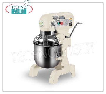 FIMAR - PROFESSIONAL PLANETARY COUNTER MIXER 20 l, 3 SPEED, Mod.B20K Planetary mixer from counter 20 l, EASYLINE line, with bowl, whisk and grilled lid in stainless steel, spiral and aluminum spatula, 3 speeds, V.230 / 1, Kw.1,1, Weight 85 Kg, dim. mm.530x496x780h