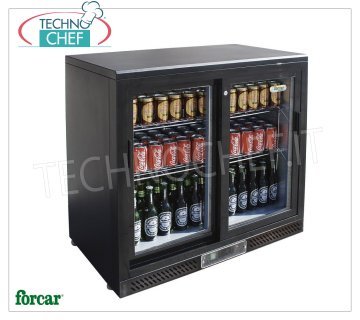 FRIDGE display case for DRINKS, 2 doors, Temp.+2°/+8°C, Ventilated, 223 lt, Class B, Mod.G-BC2PS Professional refrigerator for drinks and drinks, 2 glass doors, ventilated, temperature +2°/+8°C, capacity 223 litres, Class B, V.230/1, Kw.0,112, weight 72 Kg, dim.mm.920x535x920h