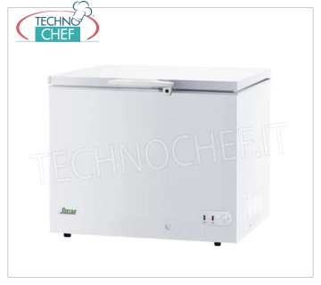 Forcar - WELL FREEZER, lt. 252, Temp. ≤ -18, Static, Class A +, model G-BD305 Horizontal well freezer, ECO Line, white painted steel exterior, capacity lt. 252, temperature ≤ -18, static refrigeration, ECOLOGICAL in CLASS A +, Gas R600a, V.230 / 1, Kw.0.072, Weight 40 Kg, dim .mm.1125x580x850h