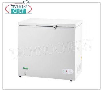 Forcar - WELL FREEZER, lt. 283, Static, Temp. ≤ -18, Class A +, model G-BD350 Horizontal well freezer, ECO Line, white painted steel exterior, capacity lt. 283, temperature ≤ -18, static refrigeration, ECOLOGICAL in Class A +, Gas R600a, V.230 / 1, Kw.0.072, Weight 43 Kg, dim .mm.1035x750x850h